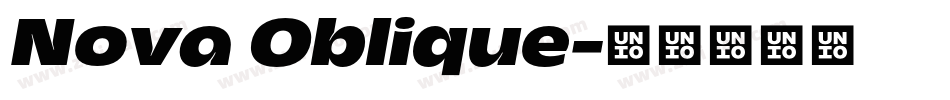 Nova Oblique字体转换
